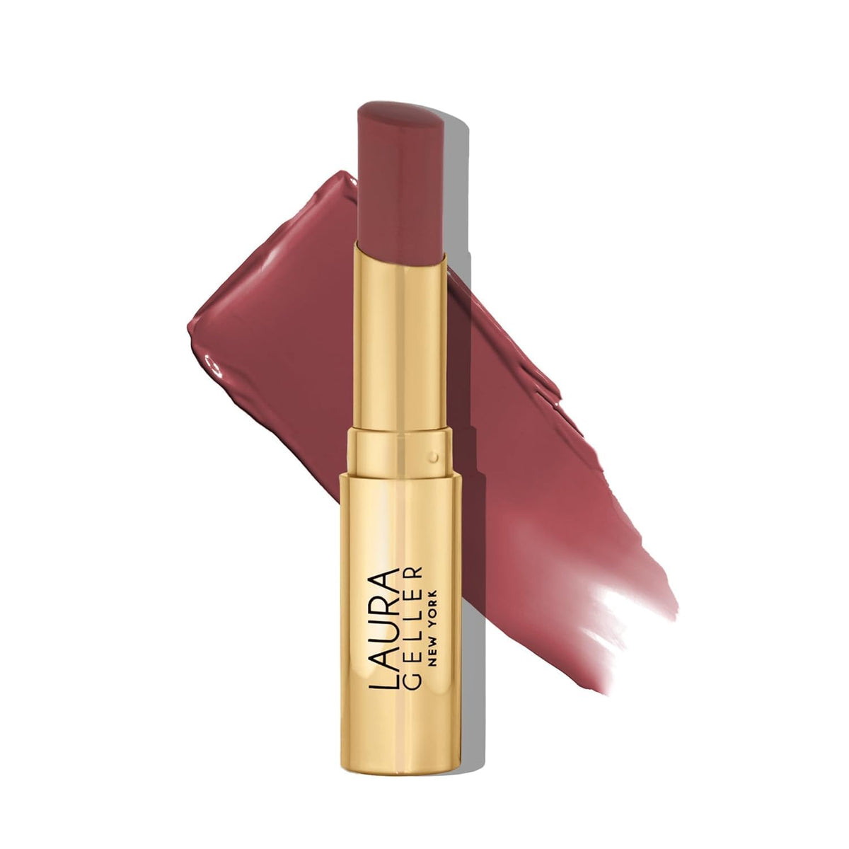 LAURA GELLER NEW YORK front packaging showing Plum Happy tint and compact design benefit of easy identification