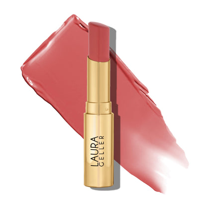 LAURA GELLER NEW YORK front packaging showing Just Peachy shade and benefits