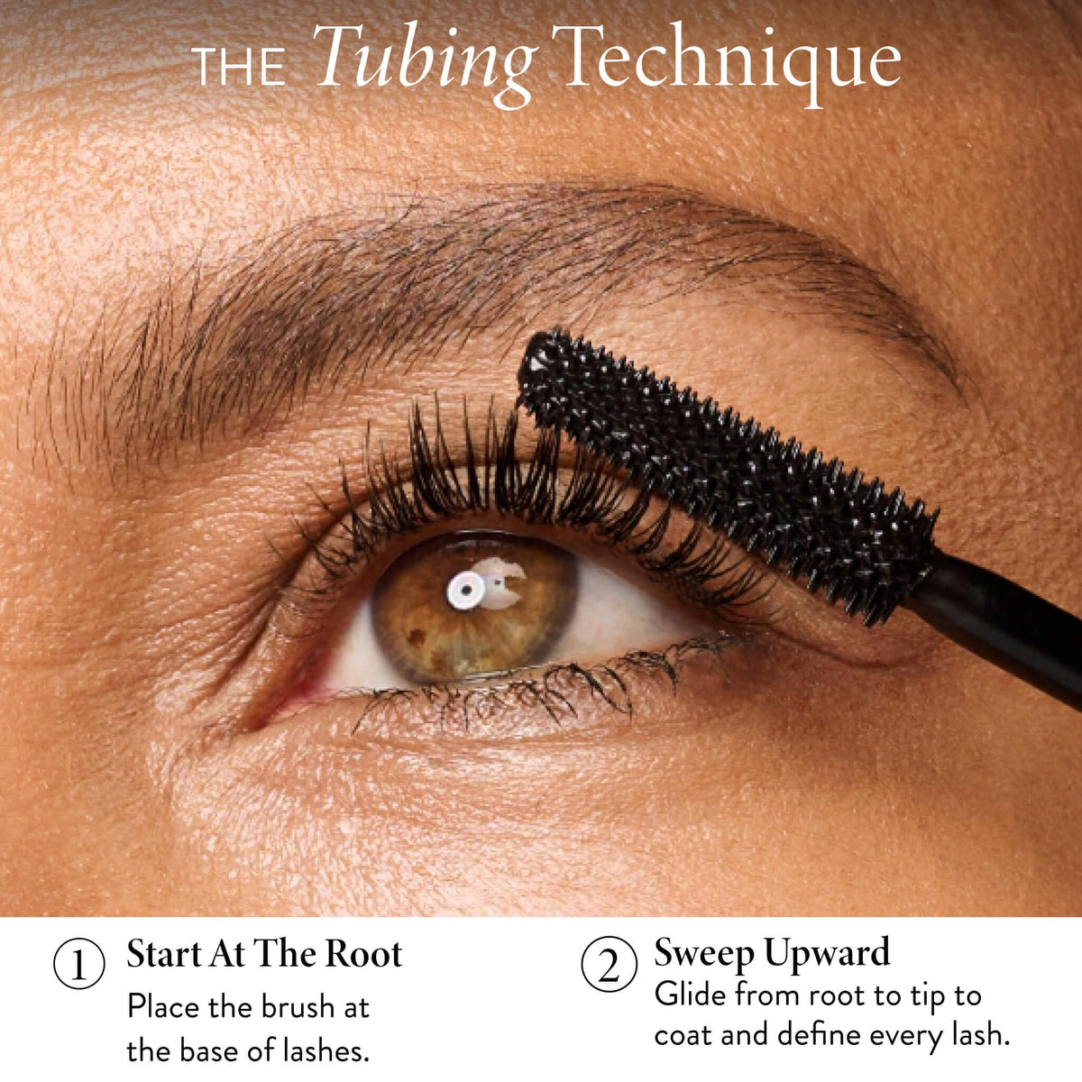 LAURA GELLER NEW YORK before and after lashes demonstrating length