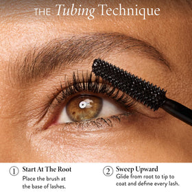 LAURA GELLER NEW YORK before and after lashes demonstrating length