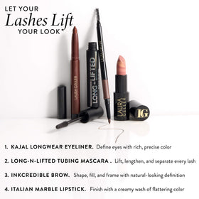 LAURA GELLER NEW YORK model applying mascara for everyday look