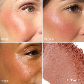 LAURA GELLER NEW YORK close-up of baked marbleized pan revealing silky texture and blendability