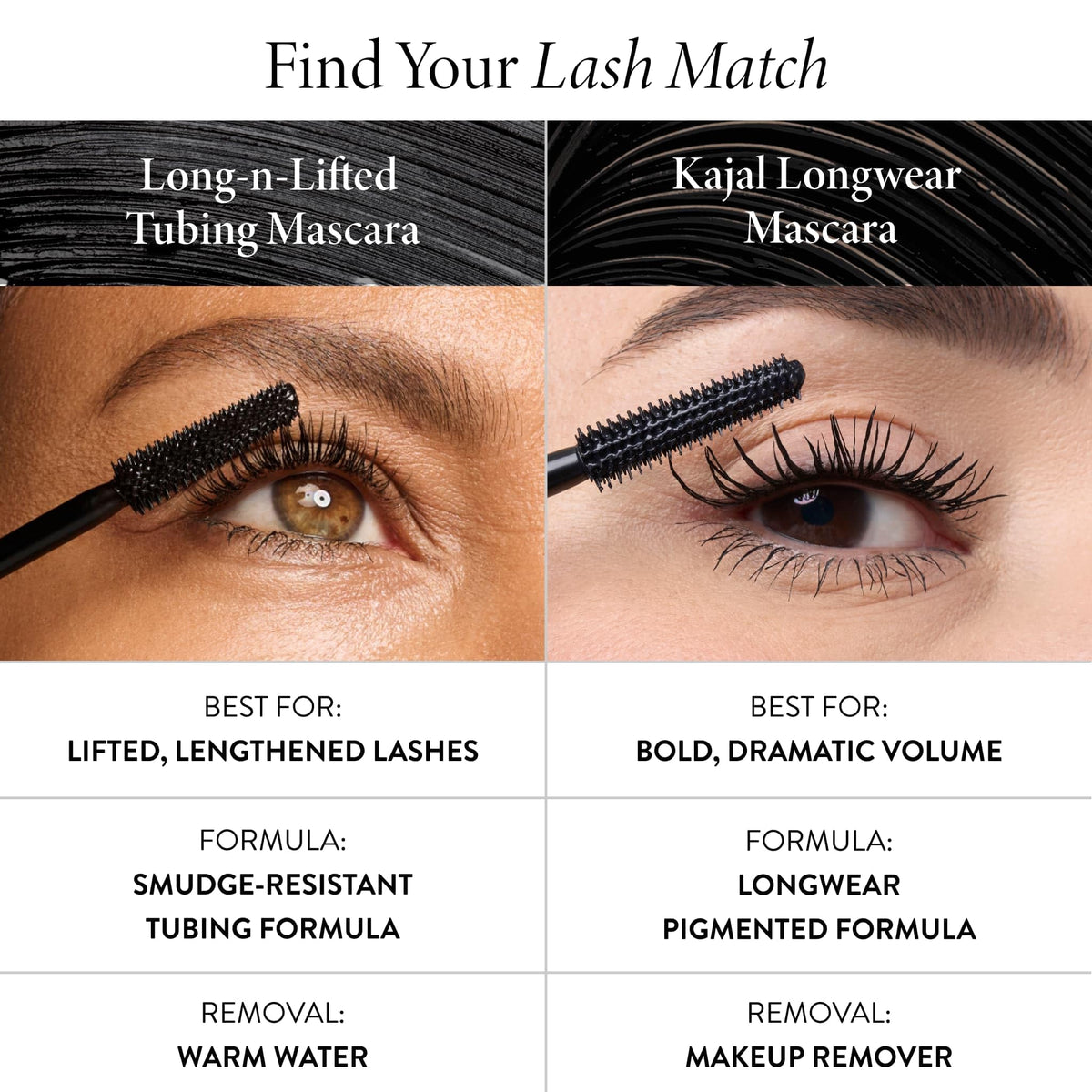 LAURA GELLER NEW YORK model wearing mascara demonstrating lifted lashes