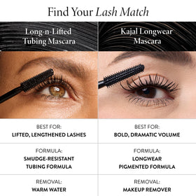 LAURA GELLER NEW YORK model wearing mascara demonstrating lifted lashes