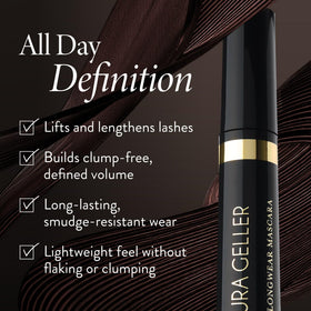 LAURA GELLER NEW YORK black pigment swatch showing intense color payoff