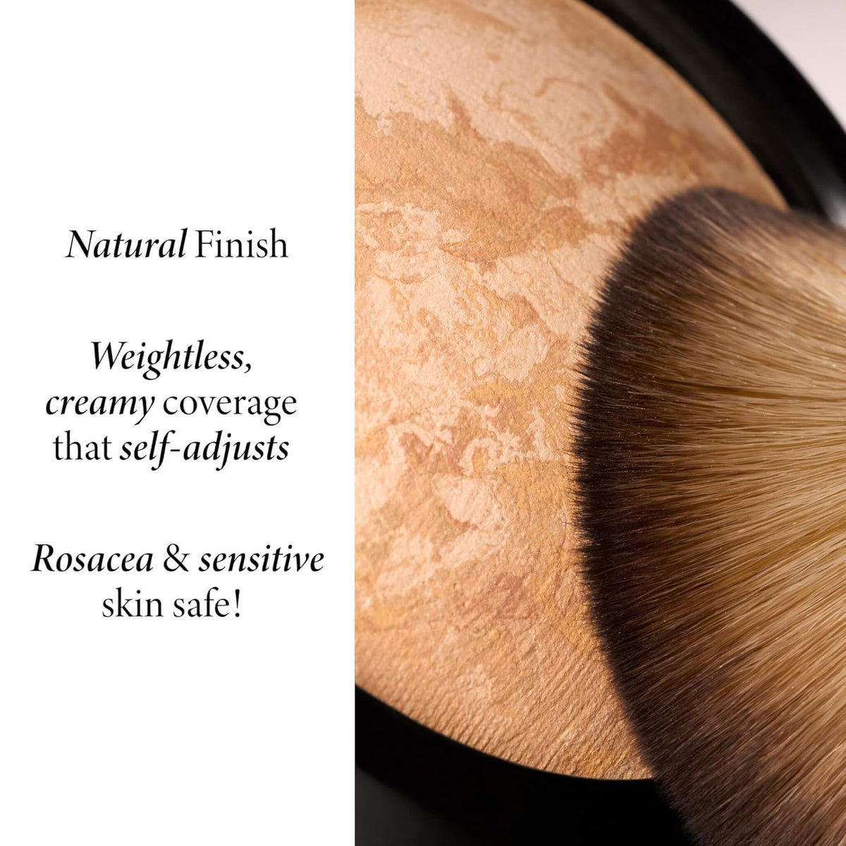 LAURA GELLER NEW YORK model wearing Medium shade illustrating natural matte, age-friendly finish