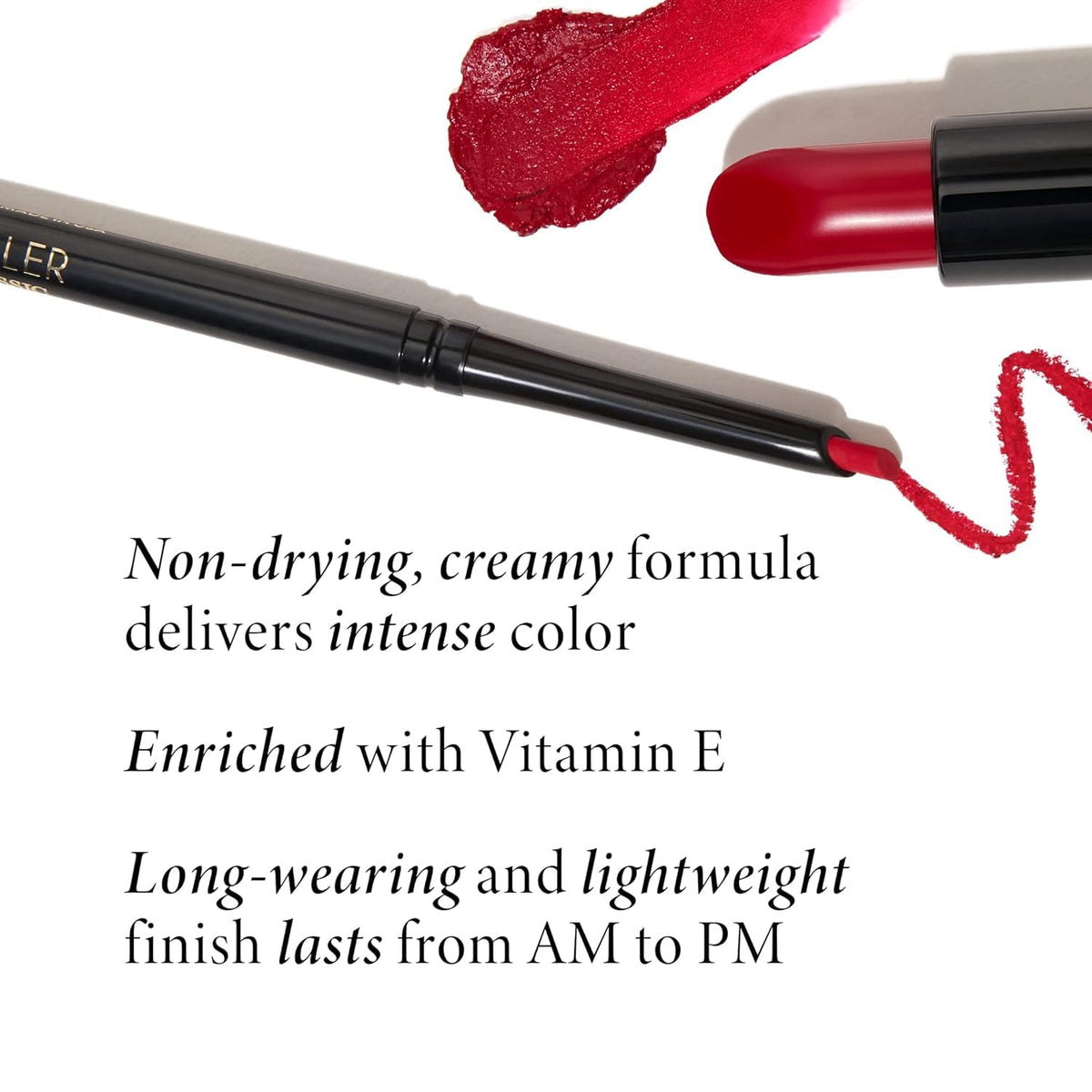 LAURA GELLER NEW YORK multiple swatches of Berry Bliss showing rich color payoff