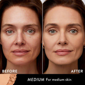 LAURA GELLER NEW YORK open compact showing baked powder surface benefit: visible texture for blending