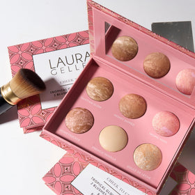 LAURA GELLER NEW YORK palette in hand showing compact size and scale