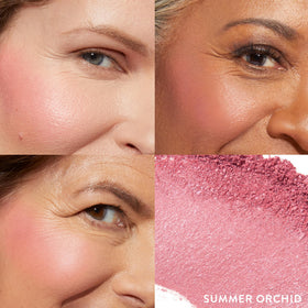 LAURA GELLER NEW YORK close-up baked texture highlighting silky finish and blendability benefit