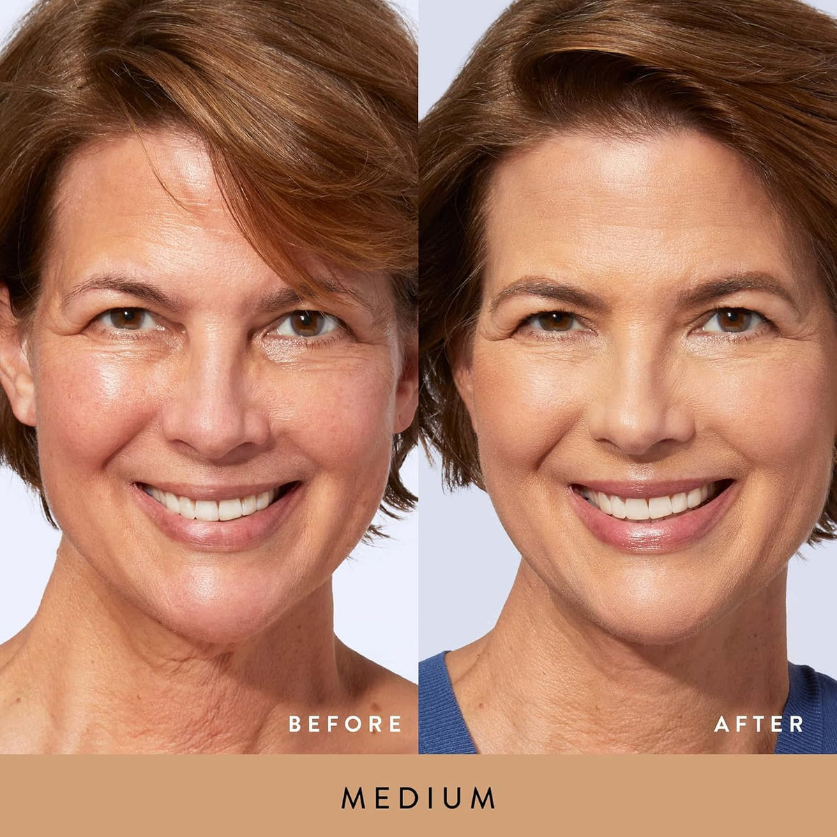 LAURA GELLER NEW YORK texture swipe demonstrating creamy, velvety powder that blends seamlessly