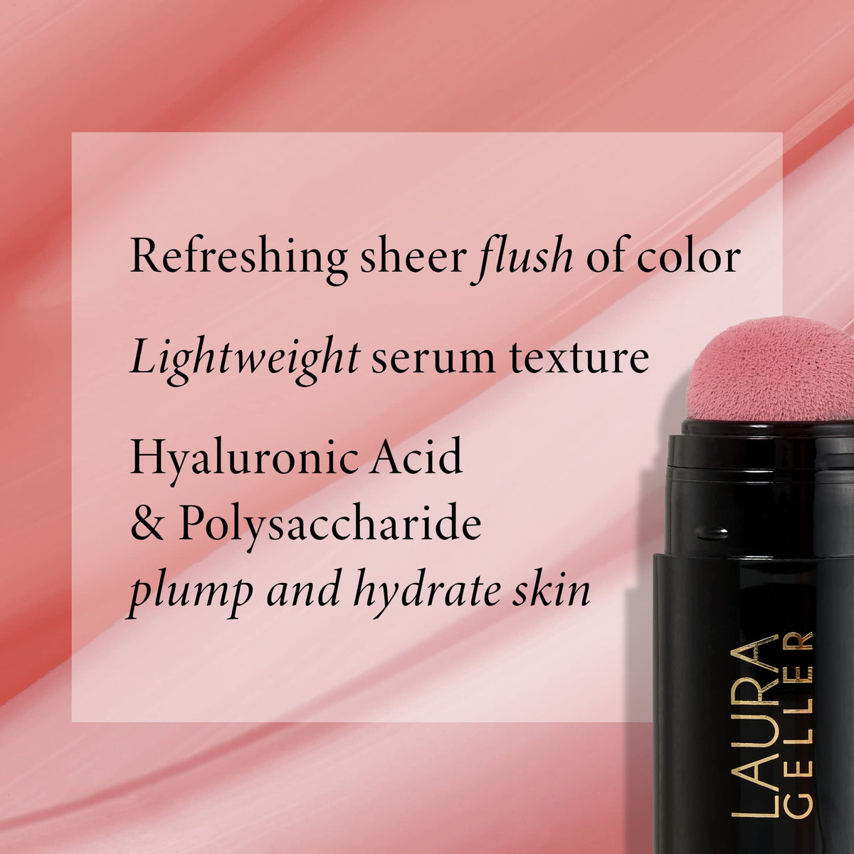 LAURA GELLER NEW YORK creamy texture drop illustrating lightweight, blendable finish