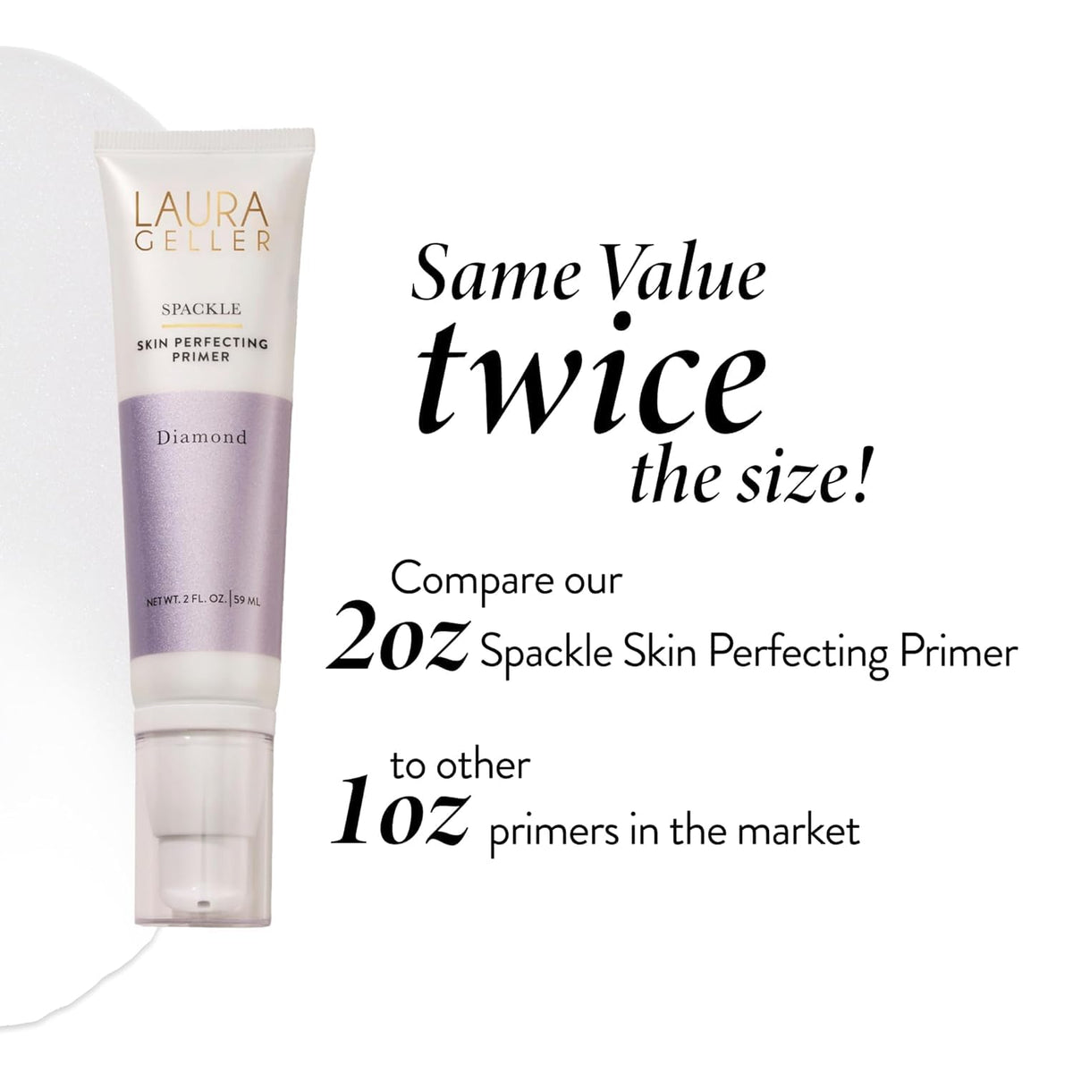 LAURA GELLER NEW YORK placed on vanity next to mirror for everyday routine benefit