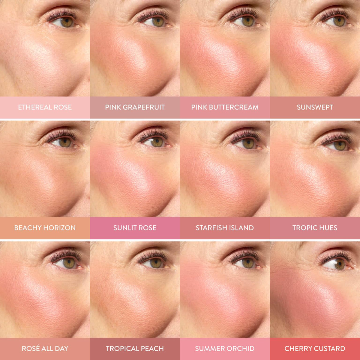 LAURA GELLER NEW YORK swatch on medium skin tone showing true color payoff benefit: buildable pigment