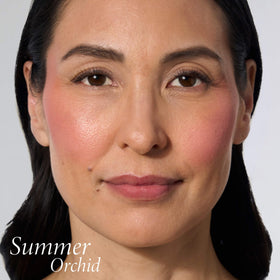 LAURA GELLER NEW YORK swatch on skin showing adaptable pigment and natural-looking flush benefit