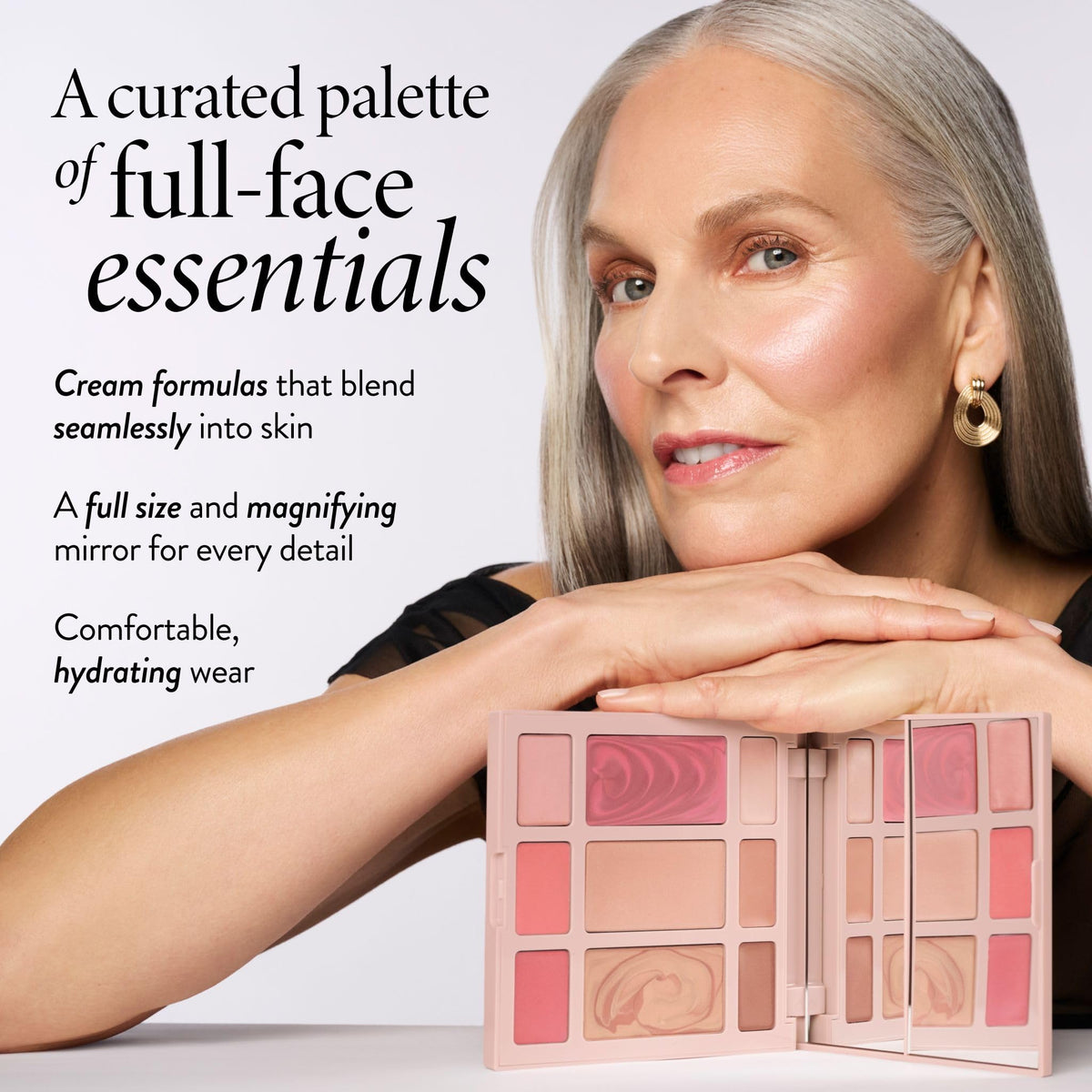 LAURA GELLER NEW YORK fingers applying cream eyeshadow for easy blending