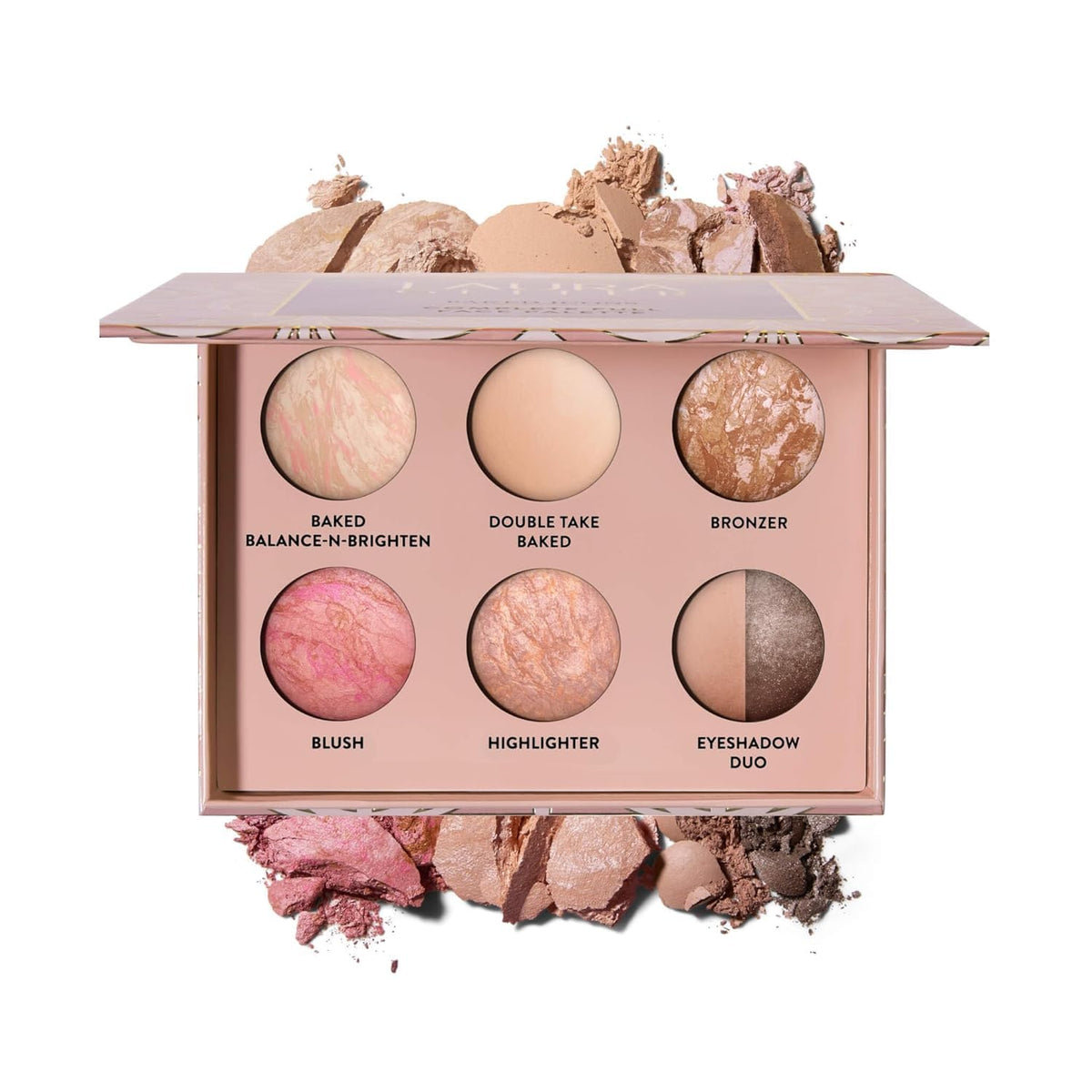 LAURA GELLER palette front closed shows compact portability and organized layout