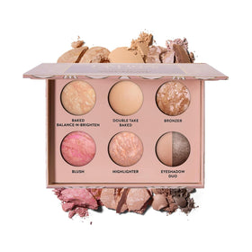LAURA GELLER palette front open shows full-face kit and portability benefit