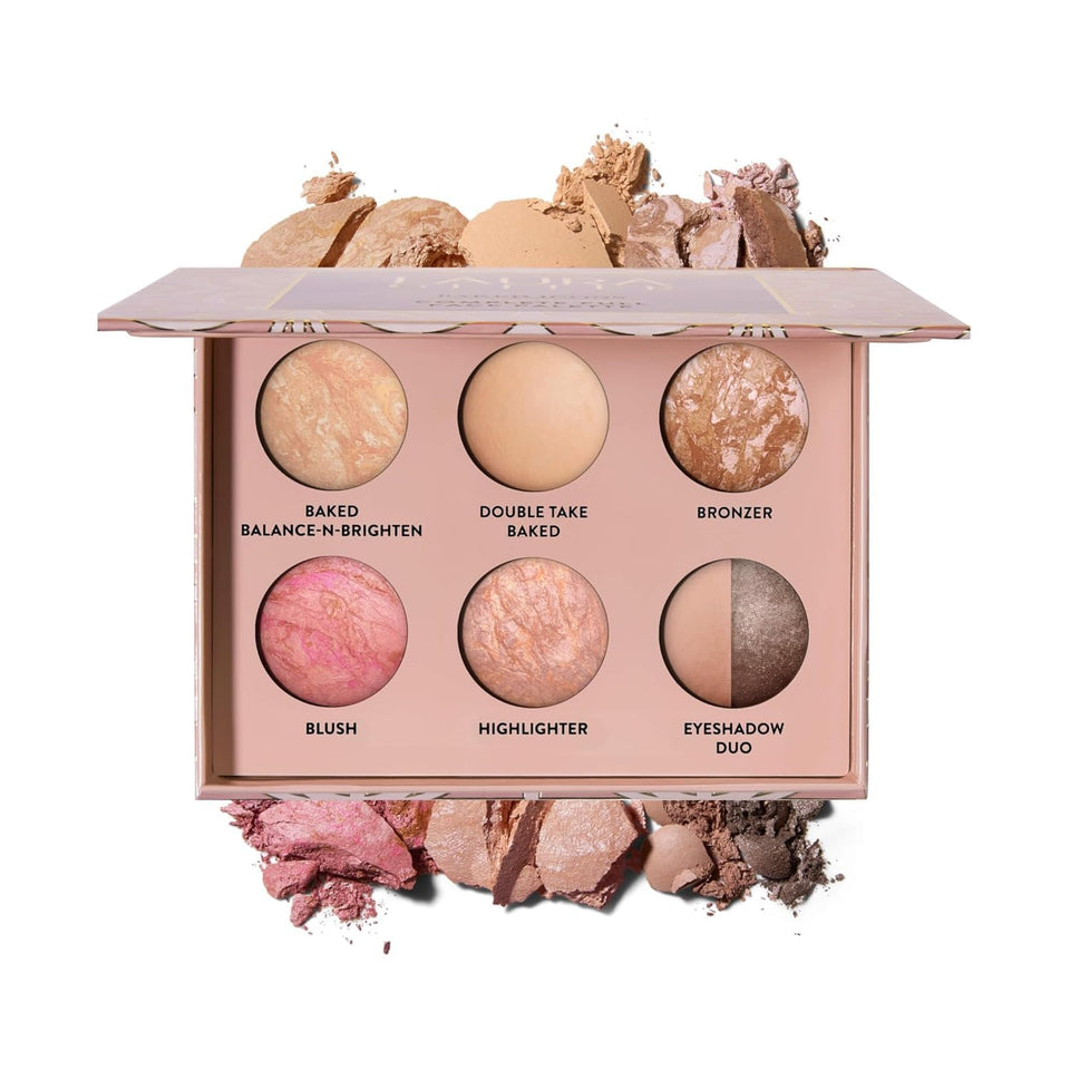 LAURA GELLER palette front open shows full-face kit and portability benefit