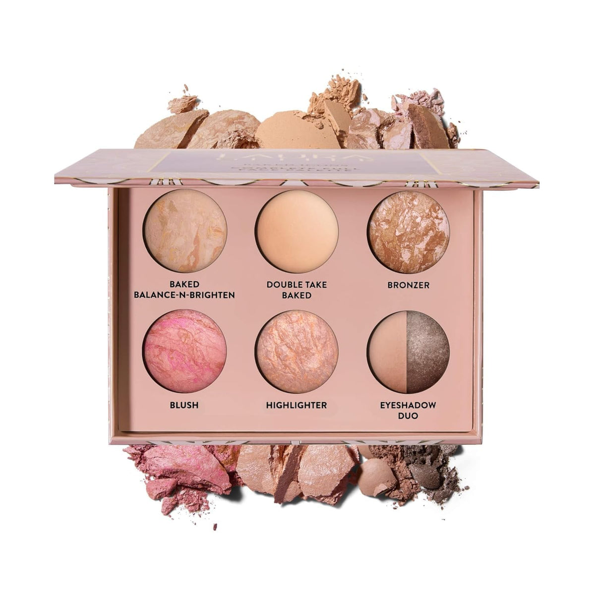 LAURA GELLER NEW YORK palette front packaging shows compact travel-ready benefit