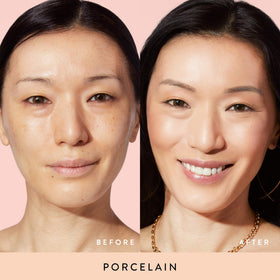 LAURA GELLER NEW YORK close-up of marbleized pigments showing pearl finish benefit: soft radiant glow
