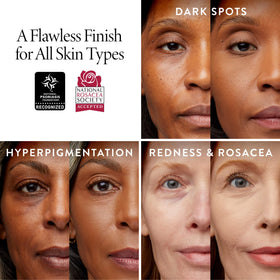 LAURA GELLER NEW YORK close-up of baked powder texture for breathable lightweight finish