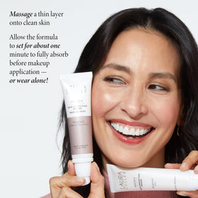 LAURA GELLER comparison with foundation showing improved blend and wear