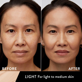 LAURA GELLER close-up pump and liquid texture demonstrating smooth hydrating formula