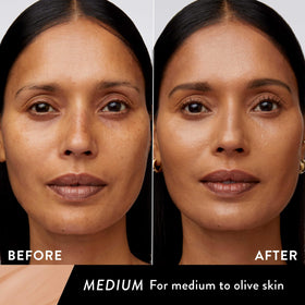 LAURA GELLER NEW YORK close-up texture of tinted moisturizer highlighting lightweight hydration
