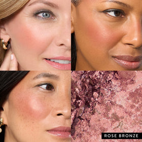 LAURA GELLER close-up of marbleized pan highlighting blended pigments and glow