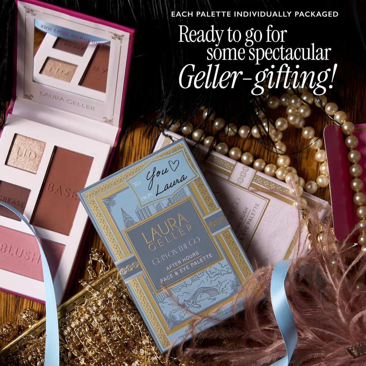 LAURA GELLER NEW YORK swatches on arm comparing shade payoff and blendability