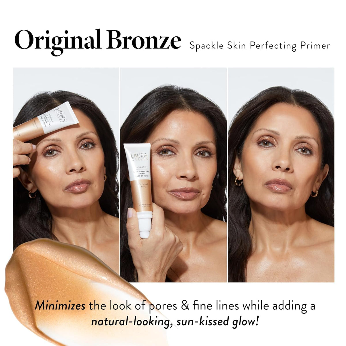 LAURA GELLER NEW YORK label closeup highlighting ingredient benefits and clarity
