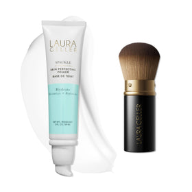 LAURA GELLER NEW YORK front packaging showing primer and brush, easy identification and benefit