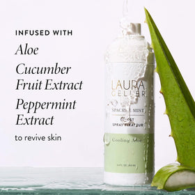 LAURA GELLER NEW YORK microfine mist spraying evenly for long-lasting makeup hold