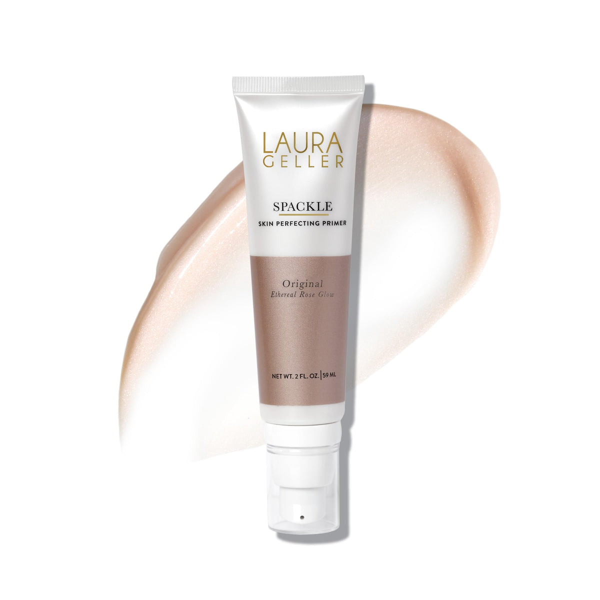 LAURA GELLER NEW YORK front bottle shot showing product and brand benefit