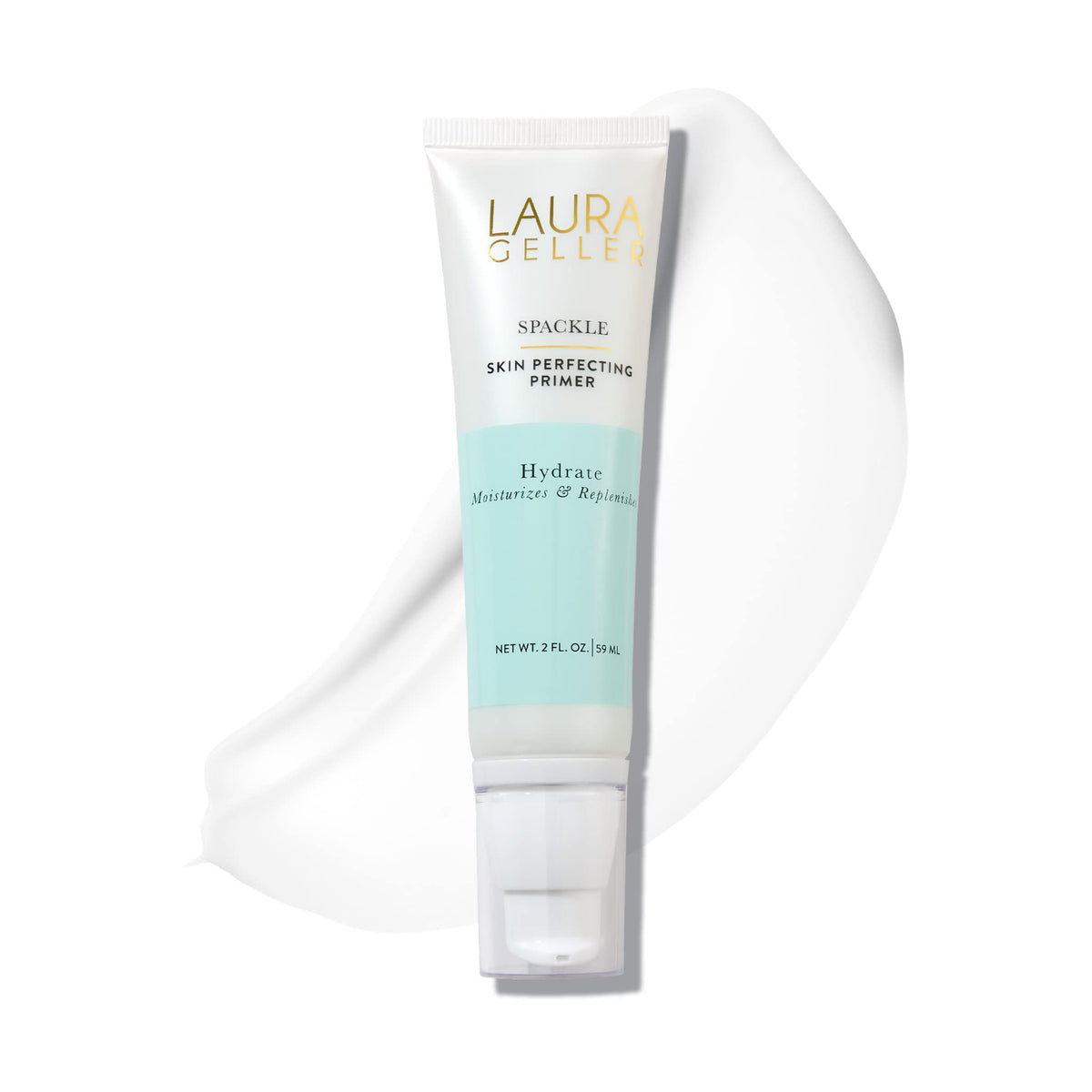 LAURA GELLER NEW YORK front packaging showing clear hydrating primer benefits