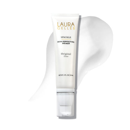 LAURA GELLER NEW YORK front bottle showing clear primer for smooth skin