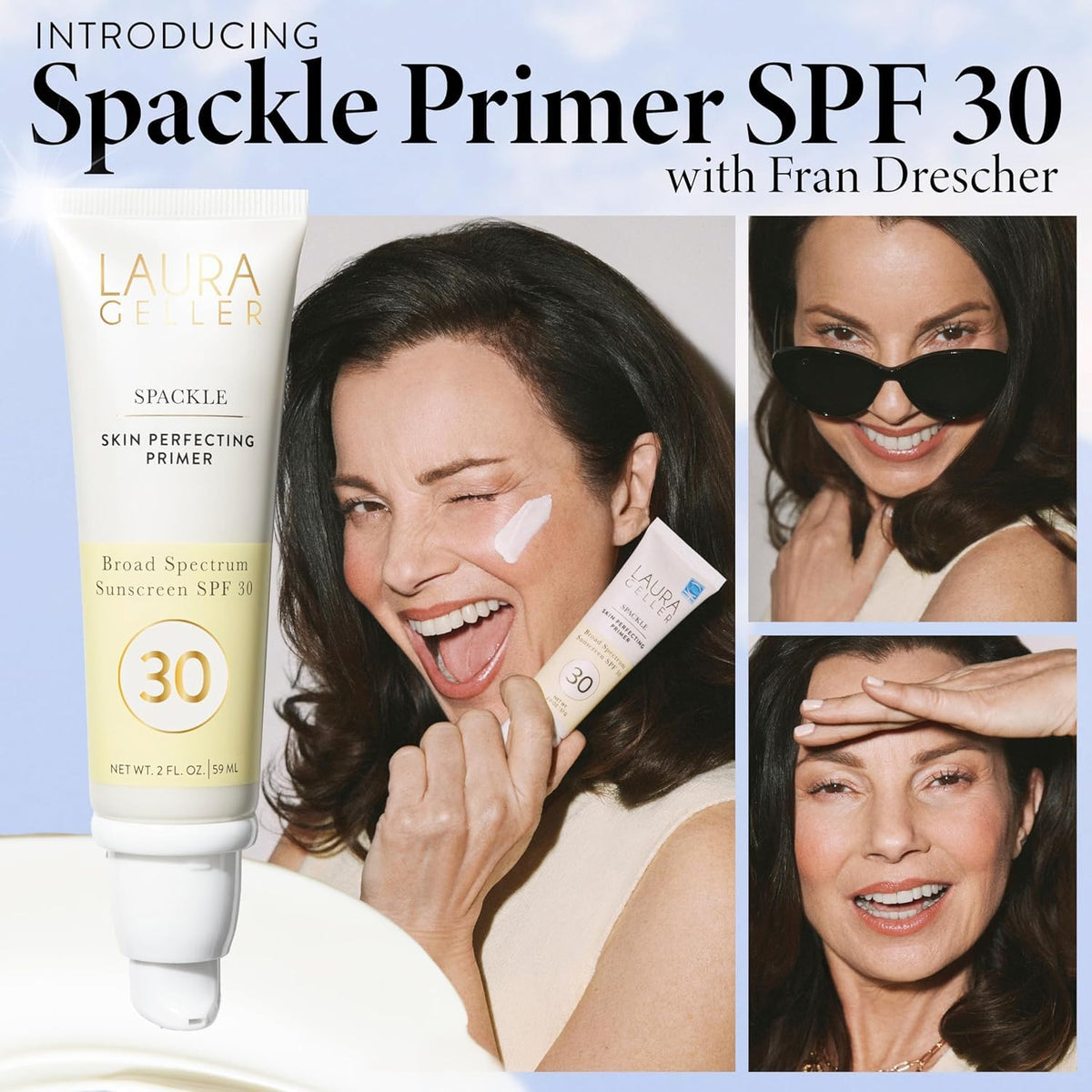 LAURA GELLER cap and pump detail highlighting easy dispensing