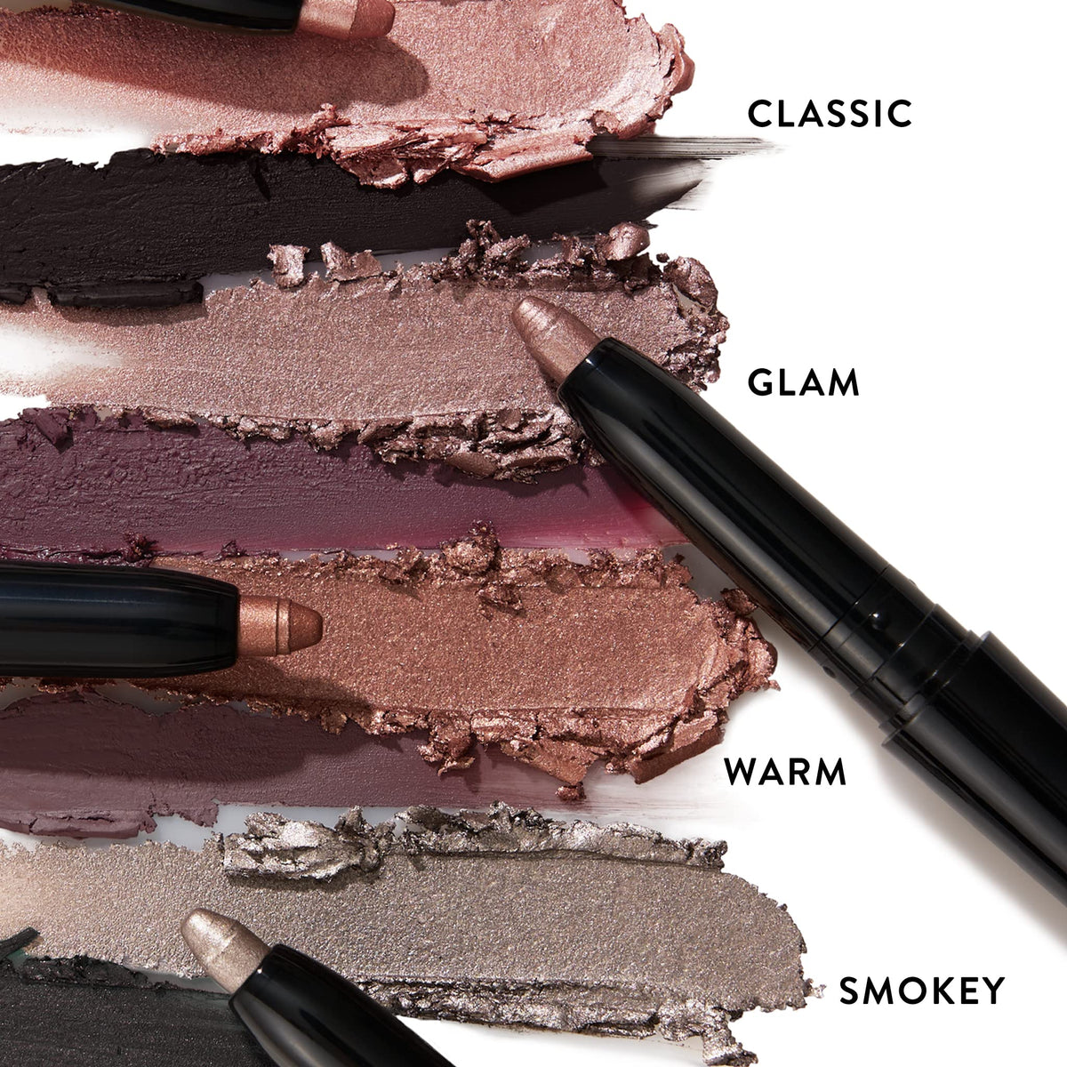 LAURA GELLER product in use on eyelid showing warm bronze smoky finish
