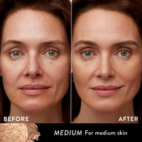 LAURA GELLER close-up of swirled baked texture revealing creamy luminous finish