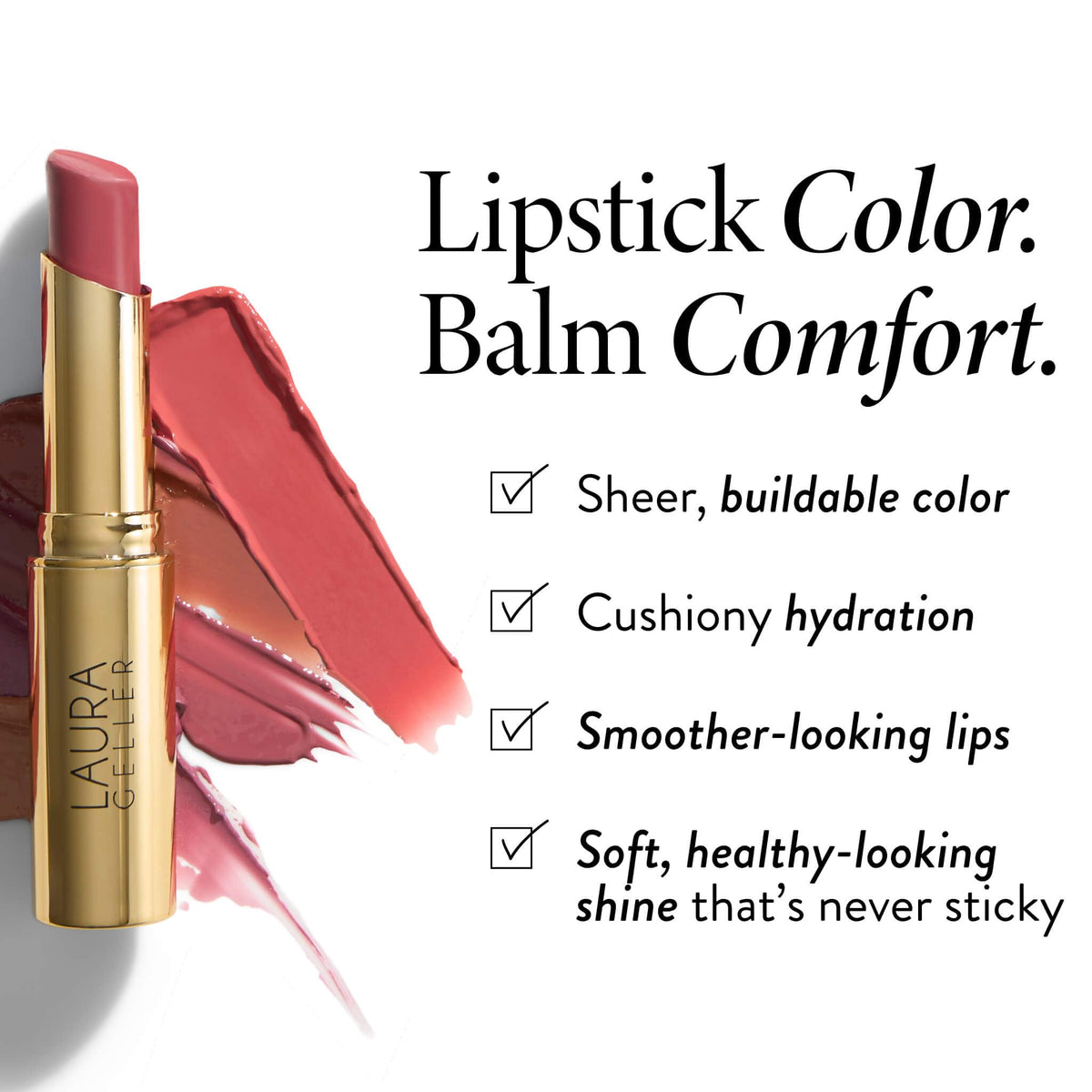 LAURA GELLER NEW YORK jelly balm texture close-up showing smooth glide