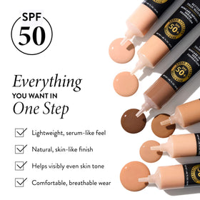 LAURA GELLER serum texture swipe showing lightweight, hydrating finish