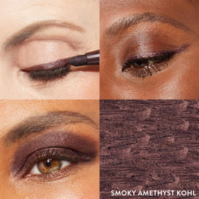 LAURA GELLER NEW YORK Dark Brown swatch on skin showing rich pigmentation benefit