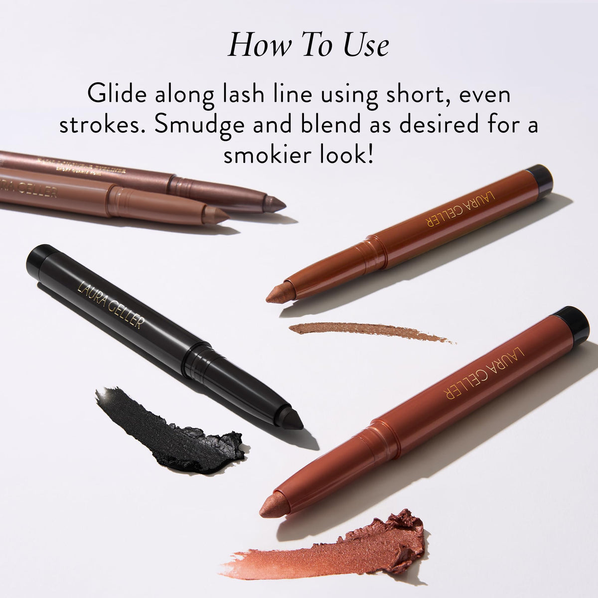 LAURA GELLER NEW YORK Smoky Amethyst swatch on skin showing wearable color benefit