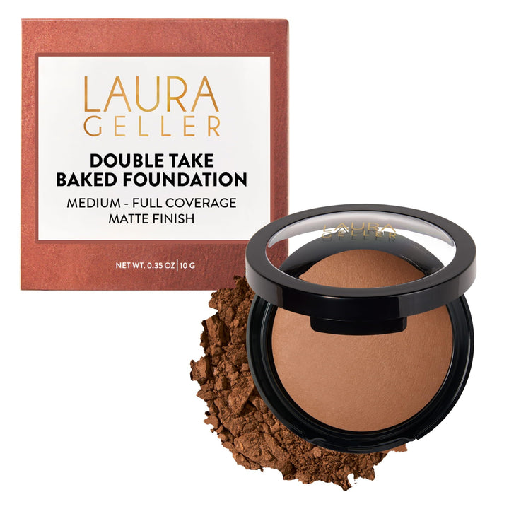 LAURA GELLER NEW YORK compact front view shows Toffee shade and portable convenience