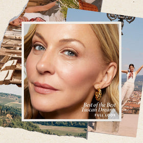 LAURA GELLER NEW YORK packaging label close-up noting handmade in Italy authenticity