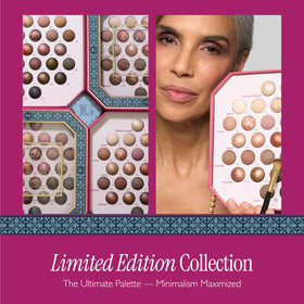 LAURA GELLER NEW YORK close-up of marbleized pans showing dimensional shimmer