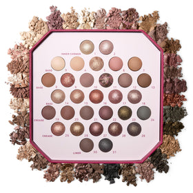 LAURA GELLER NEW YORK front-open palette showing 31 shades and mix of finishes