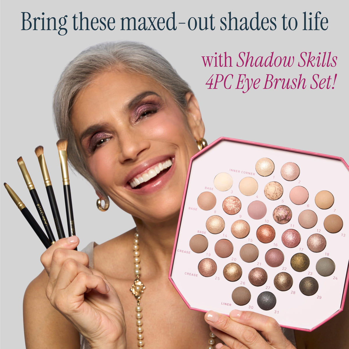 LAURA GELLER NEW YORK packaging label showing product name and shade count benefits