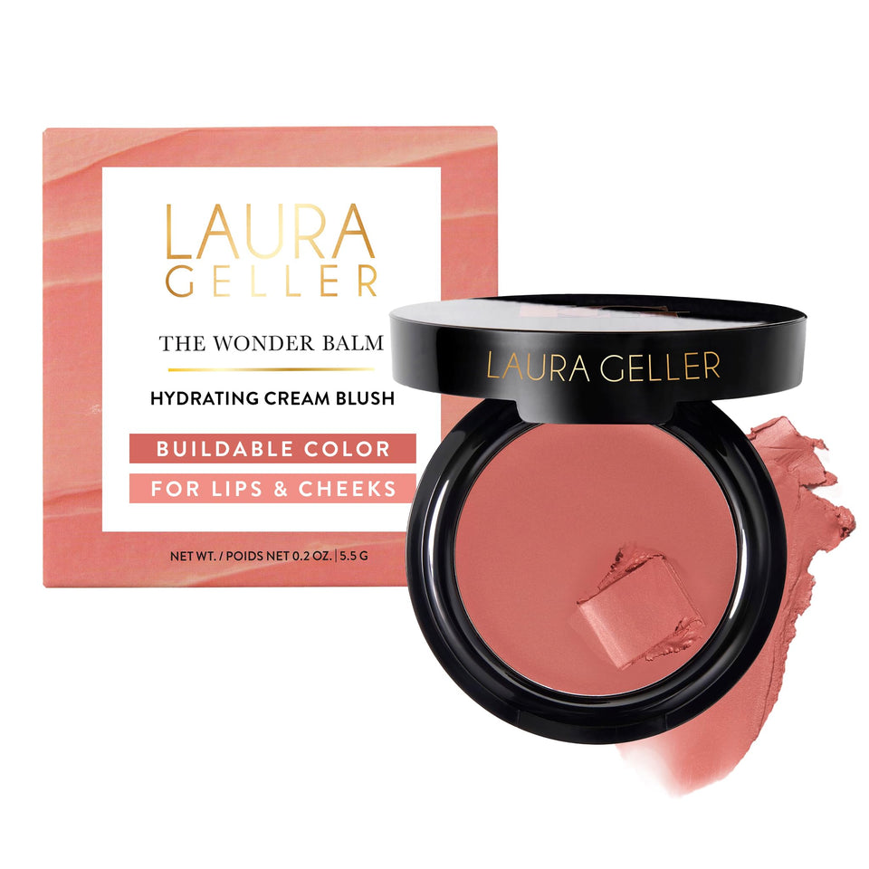 LAURA GELLER NEW YORK compact front view showing sleek packaging and easy travel use